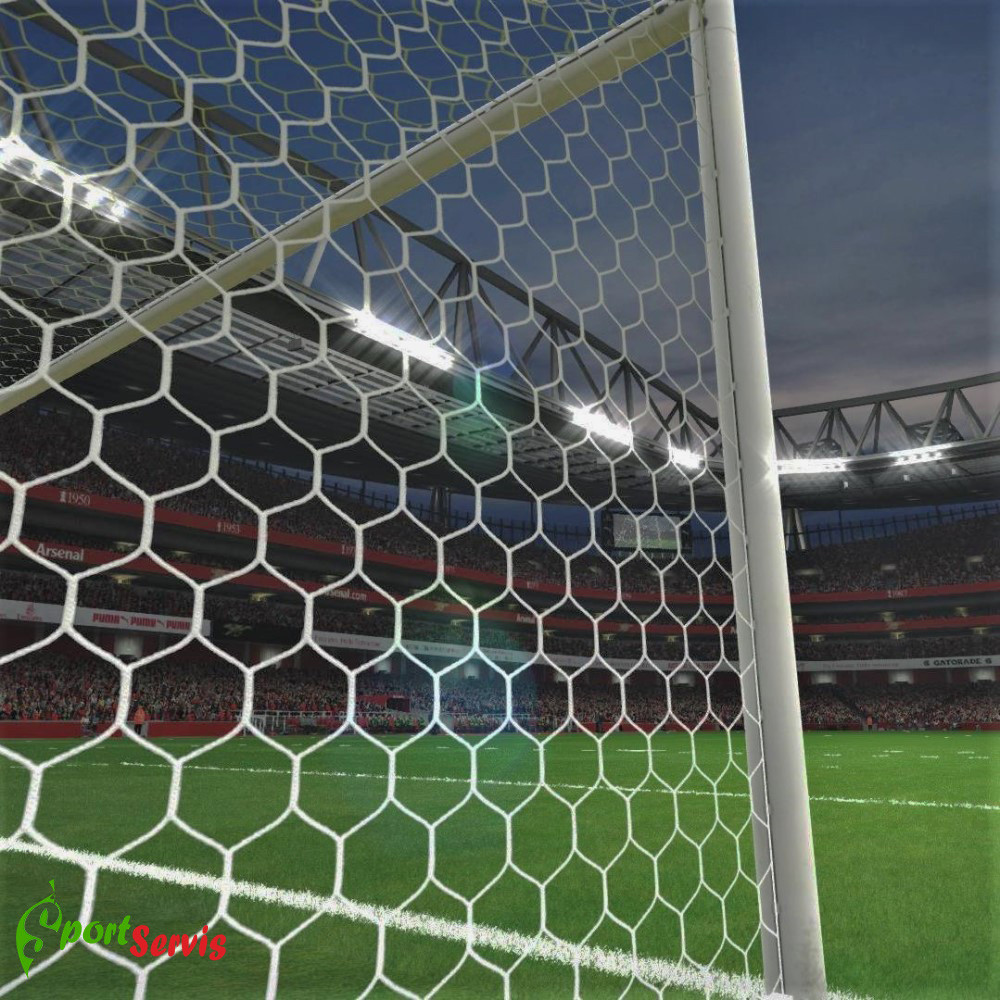 Stadium football net in two colours 4mm - Black/Red (single) at